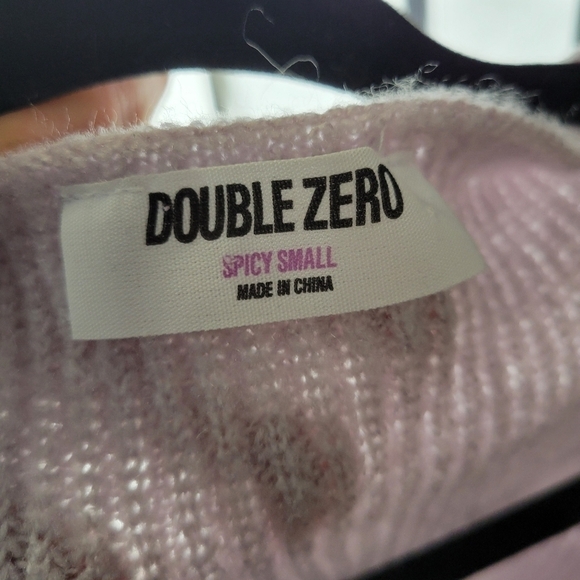 Double Zero Lavander Cropped Long Sleeve Knit Sweater Size S - Picture 6 of 10